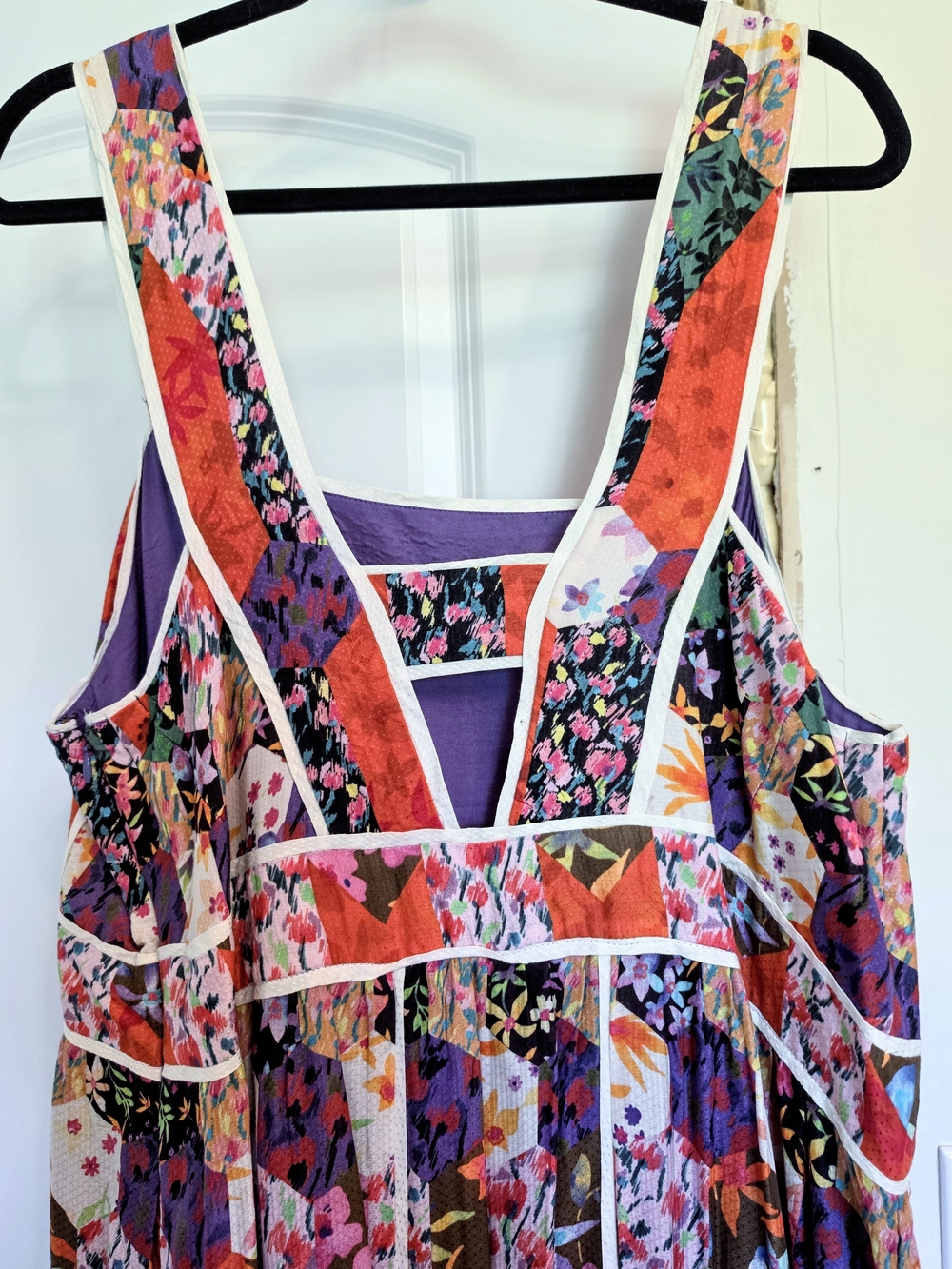 Anthropologie Multicolor Floral Patchwork Maxi Dress in Red - Picture 9 of 11